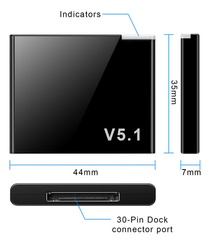 Receptor De Audio 3-x I-wave De 30 Pines Bluetooth 5.1 Music