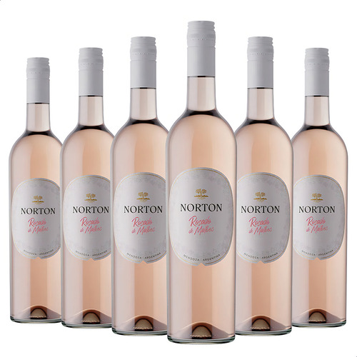 Vino rosado Malbec Norton 750 ml pack x 6 u