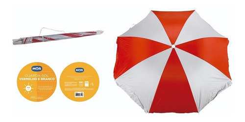 Guarda Sol Praia E Camping 1,80 Metros Vermelho Mor 3719