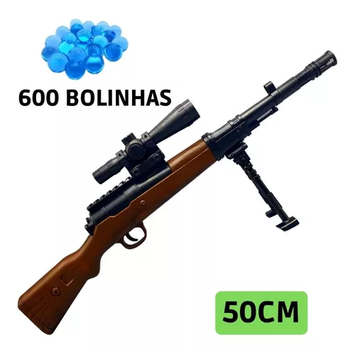 brinquedo Arminha Pistola Bolinha De Gel e Nerf 2 Em 1 com 600