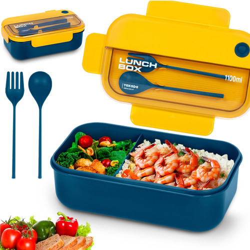 Lunch Box Bento Lonchera Térmica 1.1 L Con Cuchara Tenedor 