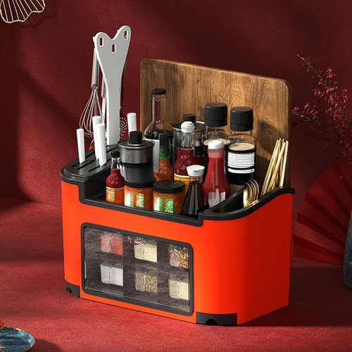 Copio De Almacenamiento Del Organizador De Rojo