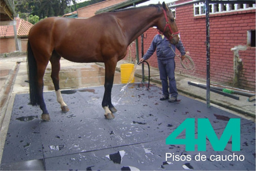Piso De Caucho 1x1mtr 2cm Para Crossfit Negro