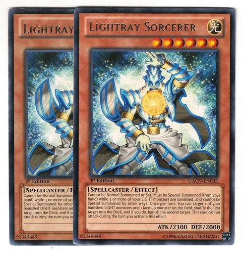 Yugioh 2x Lightray Sorcerer Rare 1st Gaov-en032