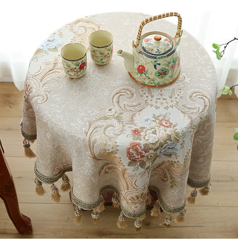 Elegante Funda De Mesa De Comedor Redonda Pequeña Y Grande C