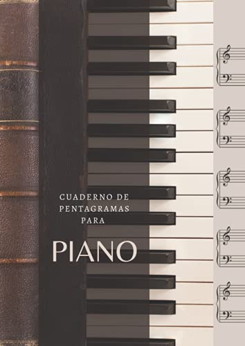 Libro : Cuaderno De Pentagramas Para Piano Libreta Con Pape