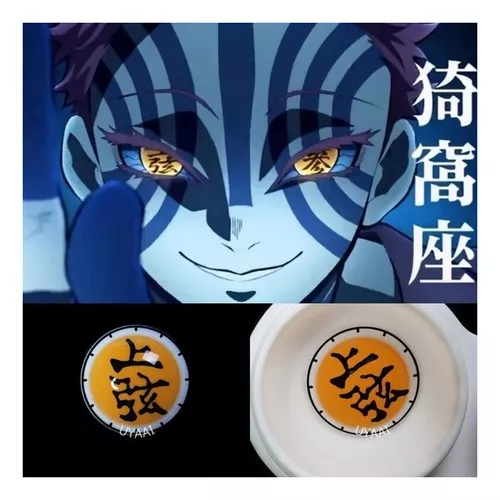 lente de contato lua superior akaza demon slayer kimetsu no yaiba