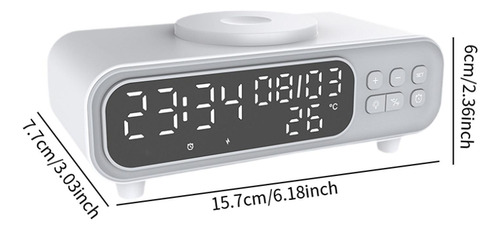 Carregador Sem Fio Multi Led Luz Noturna 15w Estação De