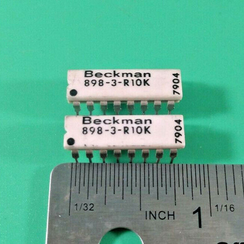 (lot Of 2)  Bi Beckman 898-3-r10k Resistor Network 10k O Eeo