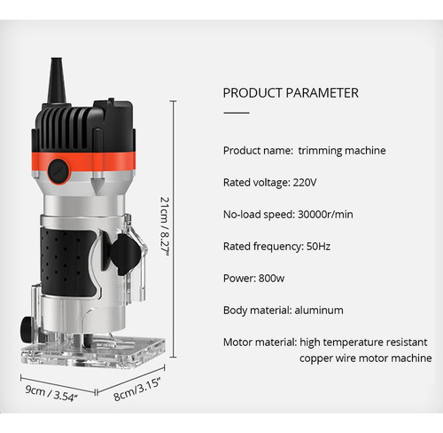 . Cortador Portátil Elétrico Roteador Laminador De Madeira.
