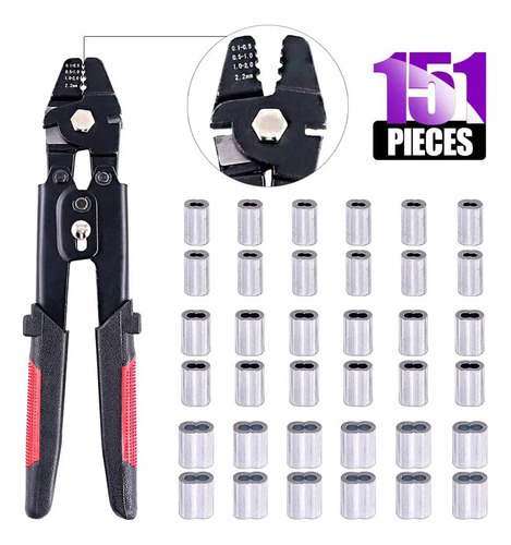 Alicates Crimpado Cuerda Con Casquillo Doble Barril-