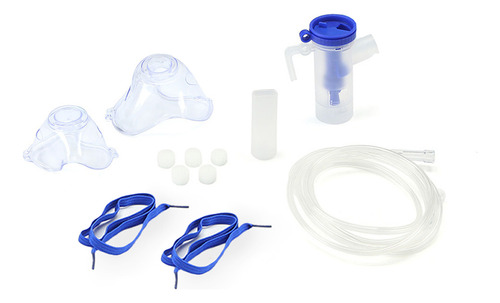 Set Kit Respuestos Nebulizador Filtros Mascara Nebulizador Color Blanco