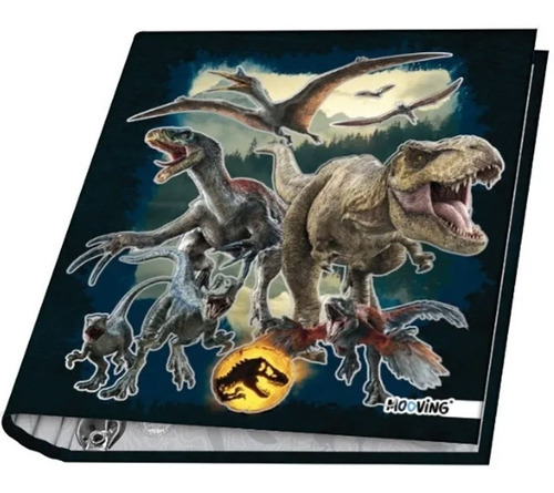 Carpeta Escolar N3 3x40 3 Anillos Mooving Jurassic World