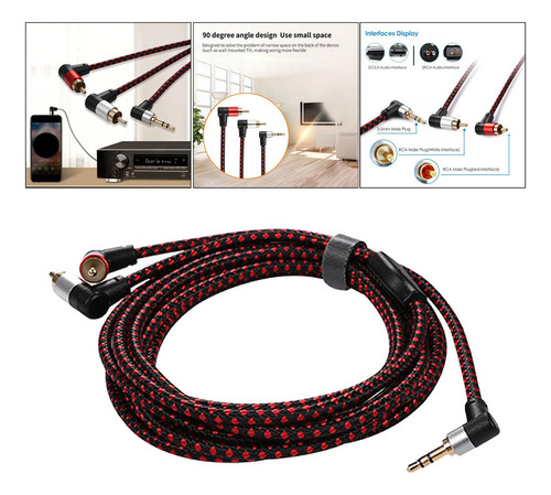 Adaptador Divisor Estéreo Y De 3.5 Mm A Rca Aux Auxiliar De
