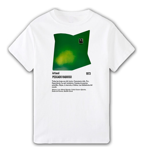 Remera Artaud - Spinetta Pescado Rabioso Unisex Aesthetic