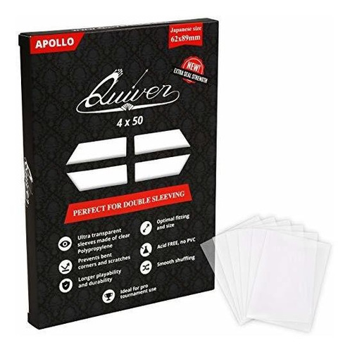 200 Fundas Para Tarjetas Apollo Transparentes Ultra Transpar