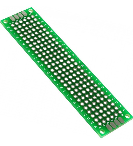 Placa Circuito Impresso Ilhada 168 Furos Dupla Face - 2x8cm