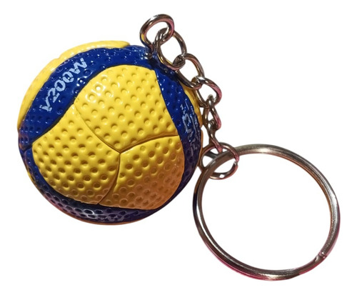 Mikasa V200w Más Un Llavero De Voley Amarillo