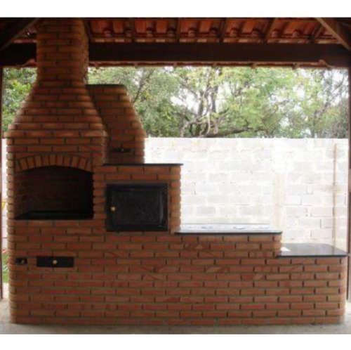 Projeto Churrasqueira De Alvenaria Forno E Fogão A Lenha
