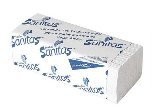 Paq C/3 Cajas Toalla Interdoblada Sanitas Total 6000 Piezas