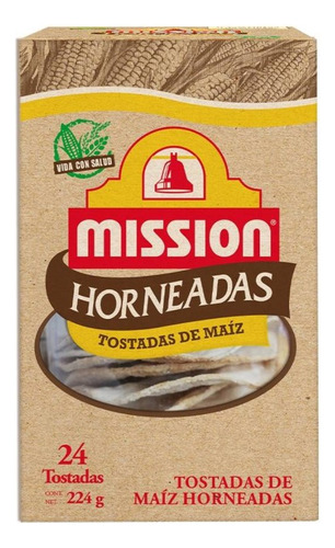 3 Pza Tostadas De Maíz Mission Horneadas 224 G