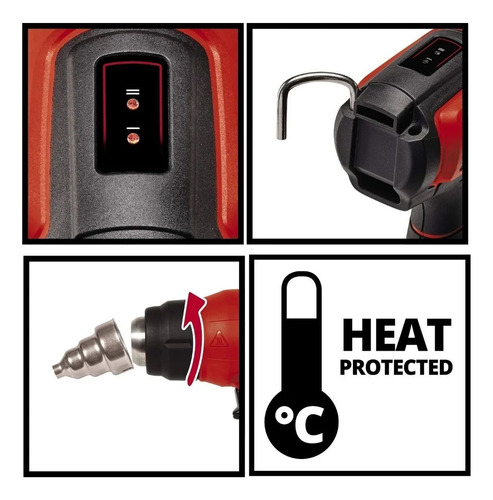 Imagen 2 de 5 de Pistola De Calor Einhell Te-ha 18 Li Inalambrica 350° 550°