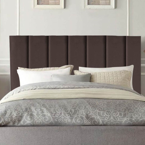 Cabeceira Estofada Cama Solteiro 90 Cm Sophia Carla Suede Cor Marrom