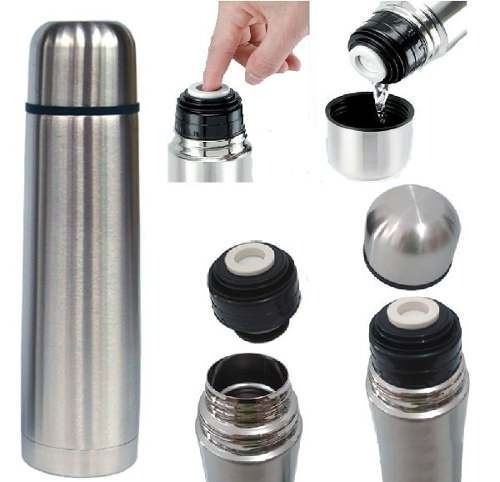 Garrafa Térmica Aço Inox 1 Lt Com Tampa Café Chá Suco Água