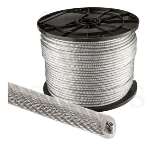 Cable De Acero Galv. Revest Plast 1x7 4 Mm X 100 Mt