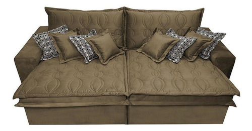 Sofá Retrátil 2,52m Pocket Cama Inbox Supreme Suede Castor Desenho do tecido Liso