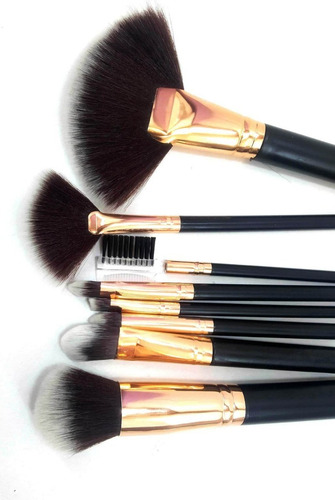 Set De 8 Brochas Y Pinceles Para Maquillaje Abanico Nine 9
