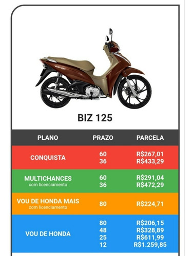 Imagem 1 de 1 de Biz 125 Honda Biz 125