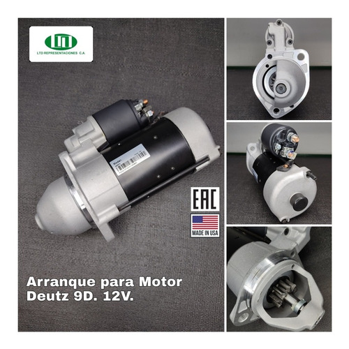 Arranque Motor Deutz 9d. 12v.