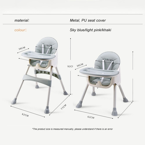 Imagen 2 de 2 de Silla Comer Para Bebe 2 En 1 Bybaby La Pequeteria