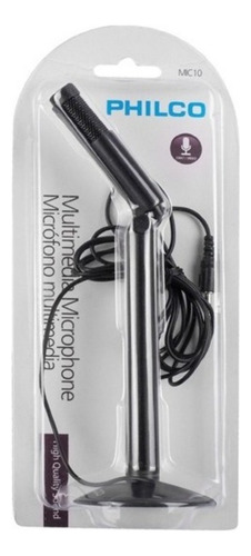 Micrófono Multimedia Philco Mic-10 Revogames Grabador De Voz