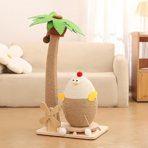 Rascador Para Gatos Con Cuerda De Sisal, Base Resistente E