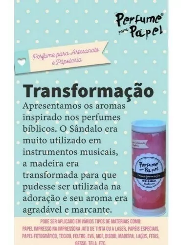 Perfume para Papel Aroma Transformação - 30 ml