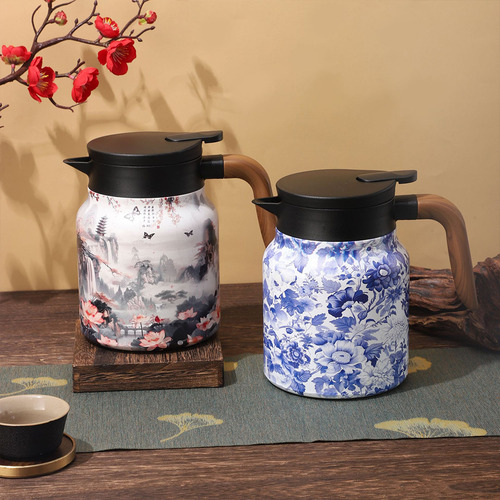 Té Termo Vintage Floral Tea De Acero Inoxidable De 1000 Ml