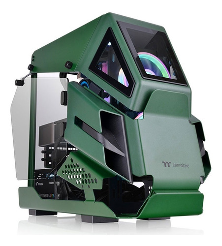 Gabinete Thermaltake Ah T200 Micro Racing Green Color Verde