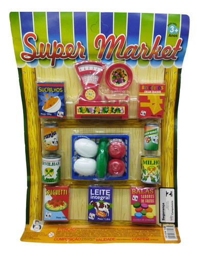 Brinquedo Supermarket Comprinhas Mini Mercado Crianças