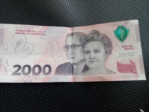 Vendo Billete De $2.000 Pesos Ma Impreso 