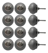 Comprar Tiradores Manijas Para Muebles Cajones Puertas Pack X12 Color Plateado Lisa