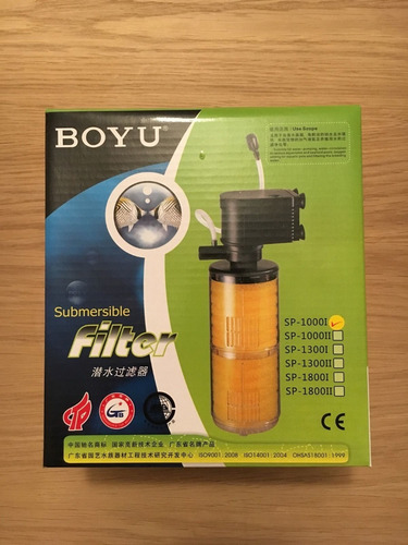 Filtro Interno Com Bomba Boyu Sp-1000ll 300l/h Aquario