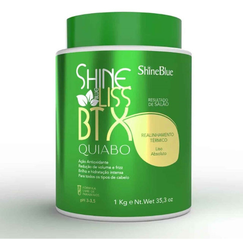 Shine Liss Btx Realinhamento Térmico Quiabo 1kg - Shine Blue