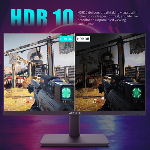 Monitor De Juego Viewedge De 24 Pulgadas Con Ips 1ms, Fhd 10