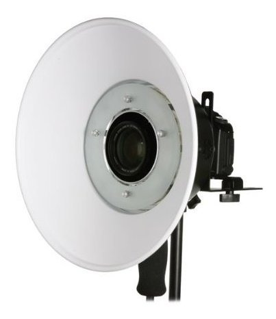 Bowens Bw-7674 130 Grados Reflector De Anillo Blanco (negro)