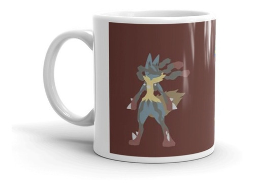 Mug Pokemon Lucario Personalizado Con Nombre 