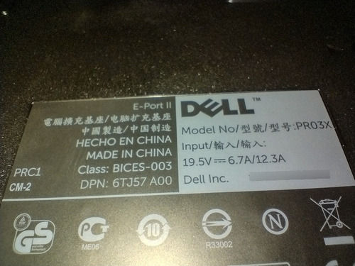 Docking Station Dell Pro 3x Displayport Usb 2.0 Dvi (Usado)