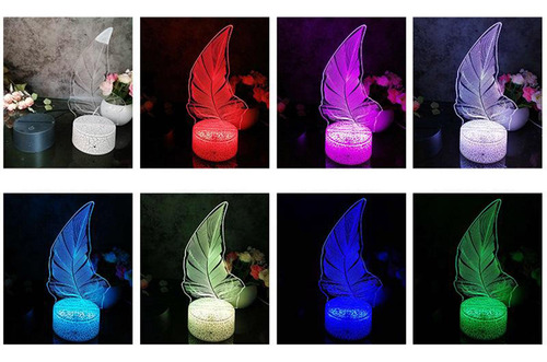 Lámpara De Mesa De Luz Nocturna De Planta 3d Luz De