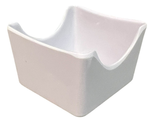 Paquete 6 Azucarera Melamina Restaurante 7cm X 7cm Blanco